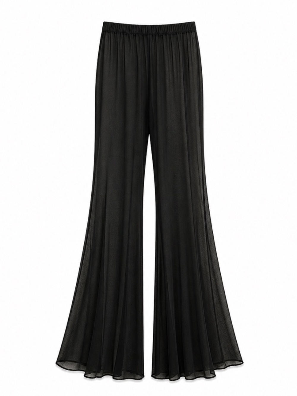 4/$20➡️ Black Sheer Mesh Flare Pull-On Pants – Size Small EUC